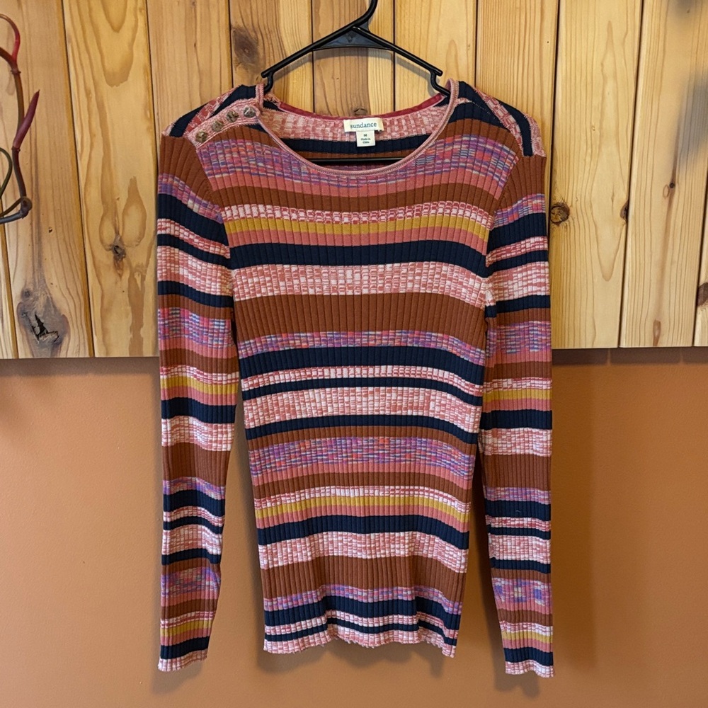 Sundance Pink and Blue Striped Top